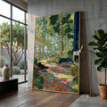 ArtTherapyCanvas Vibrant Indoor Garden Scene Canvas Wall Art
